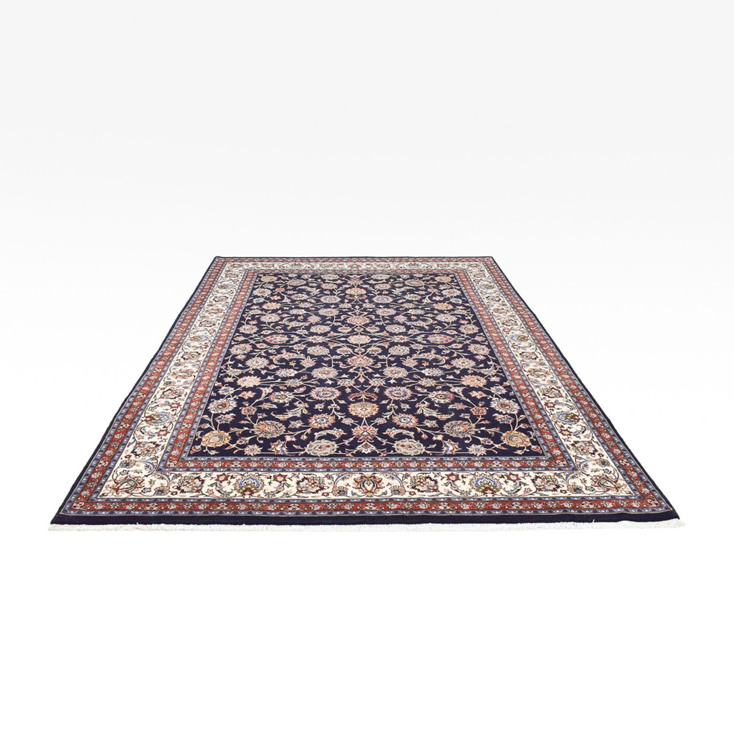 Alfombra persa - Clásica - Real - 346 x 246 cm - azul oscuro