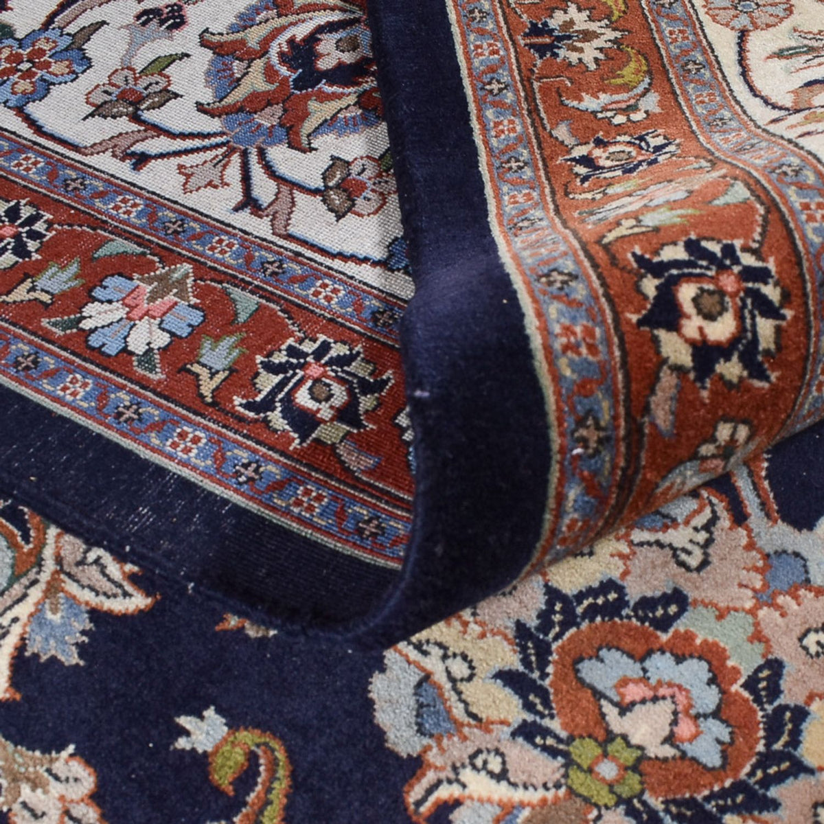 Alfombra persa - Clásica - Real - 398 x 305 cm - azul oscuro