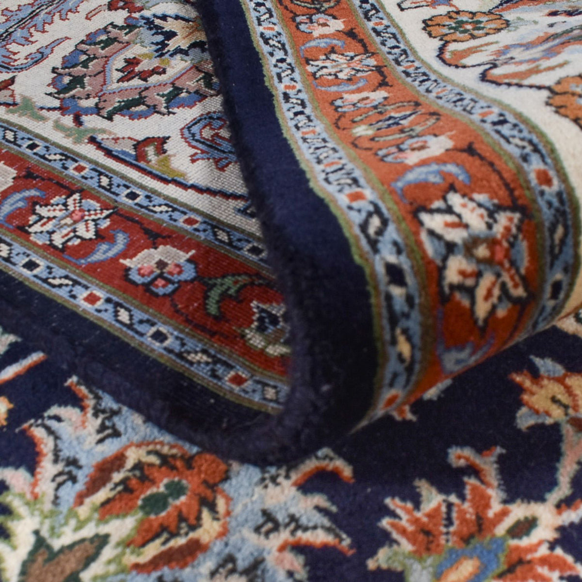 Alfombra persa - Clásica - Real - 332 x 249 cm - azul oscuro