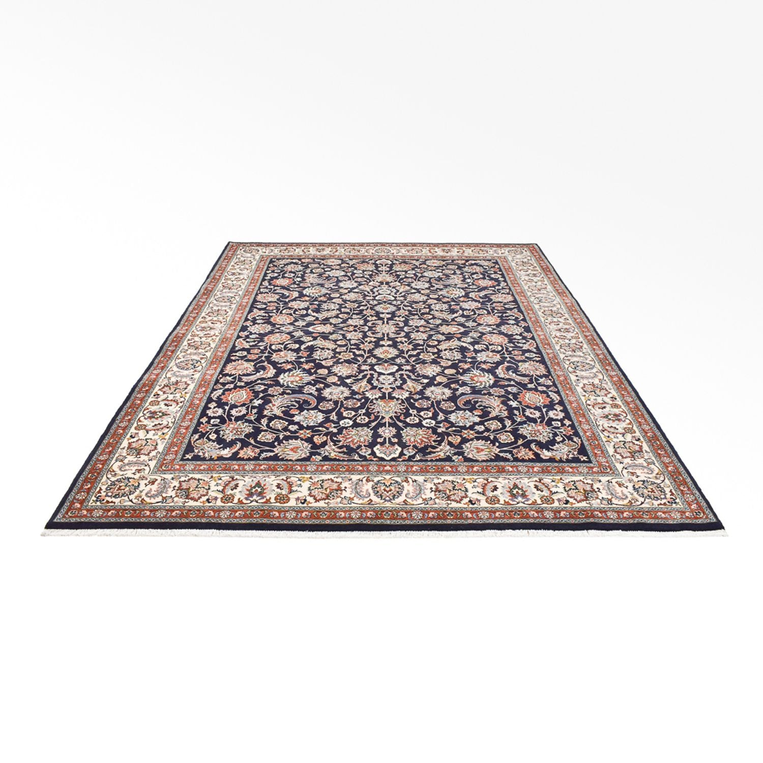 Alfombra persa - Clásica - Real - 332 x 249 cm - azul oscuro
