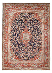 Alfombra persa - Keshan - 424 x 308 cm - azul oscuro