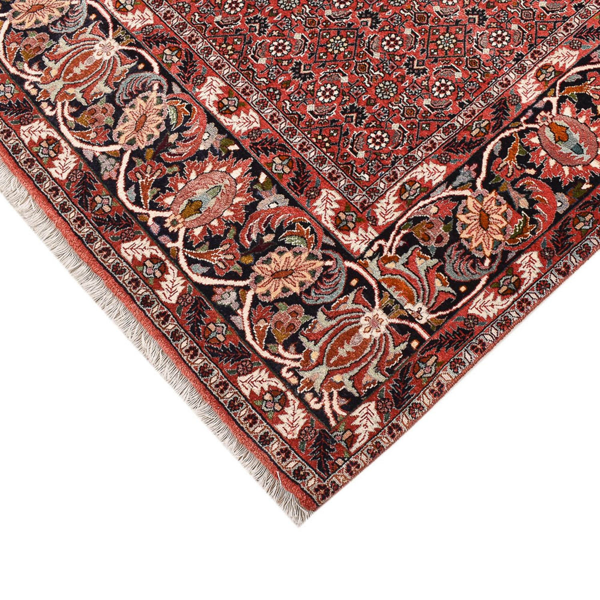 Alfombra persa - Bidjar - 250 x 200 cm - rojo oscuro