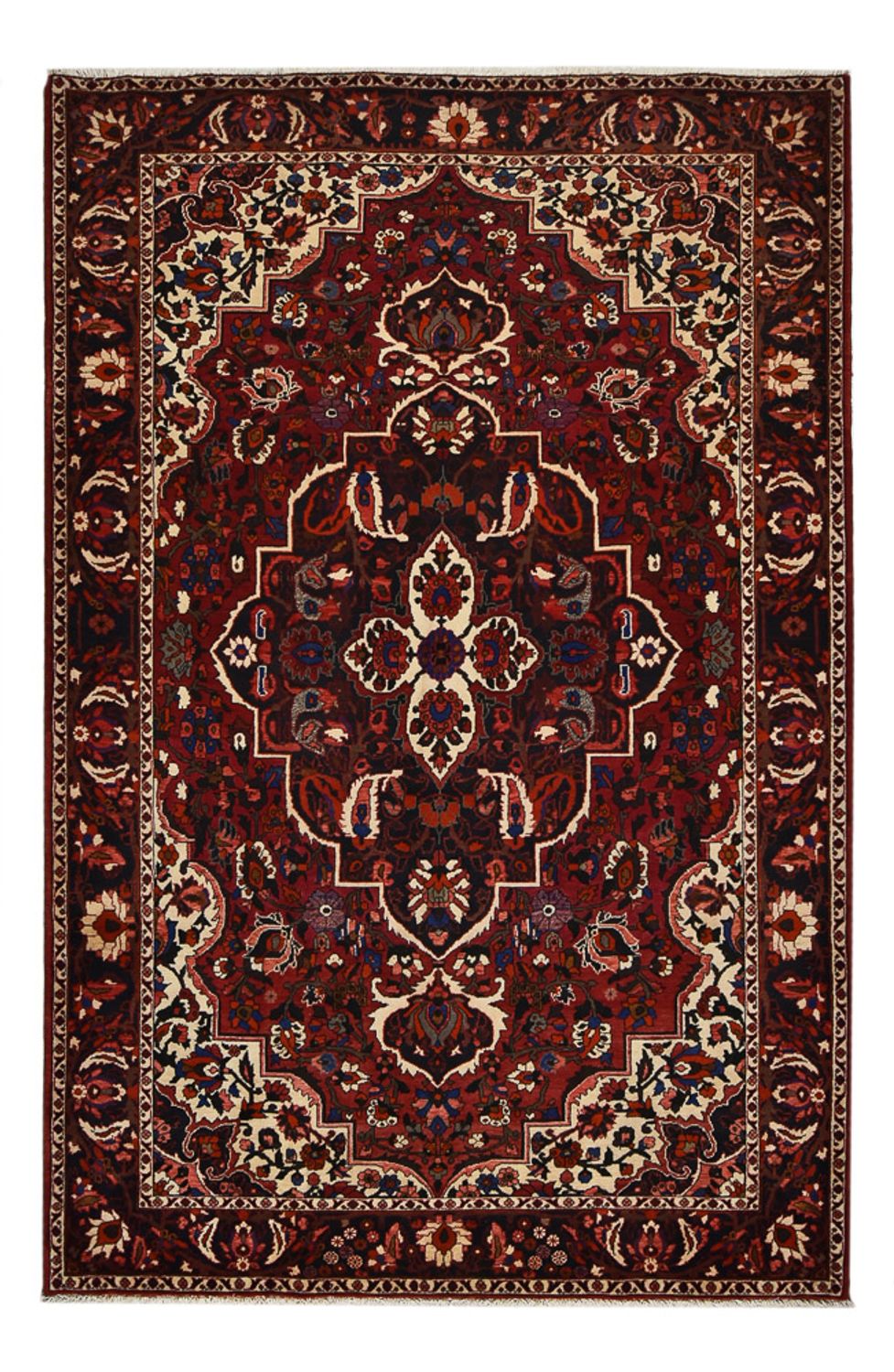 Alfombra persa - Nómada - 313 x 203 cm - rojo oscuro