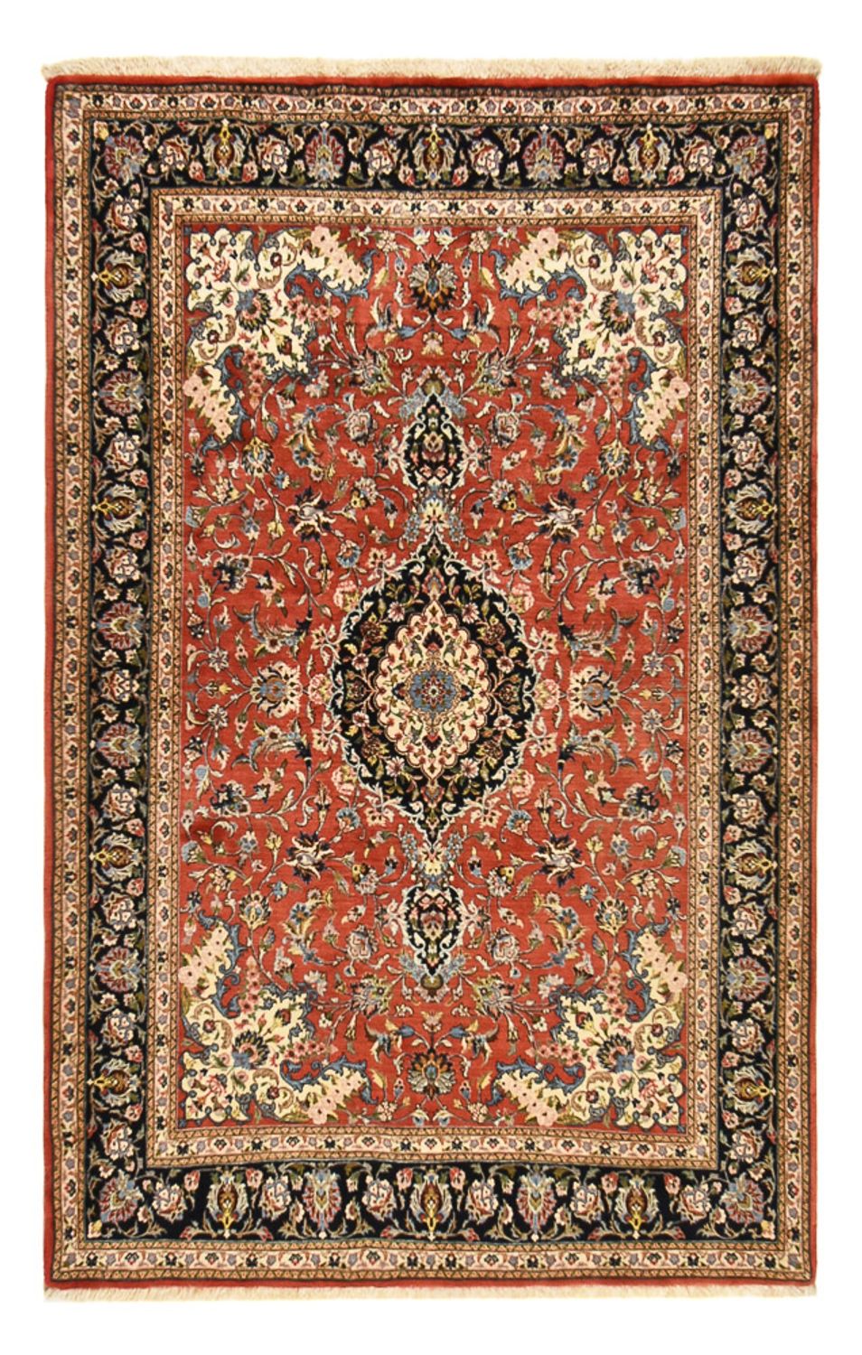 Alfombra Persa - Ghom - Royal - 220 x 141 cm - rojo