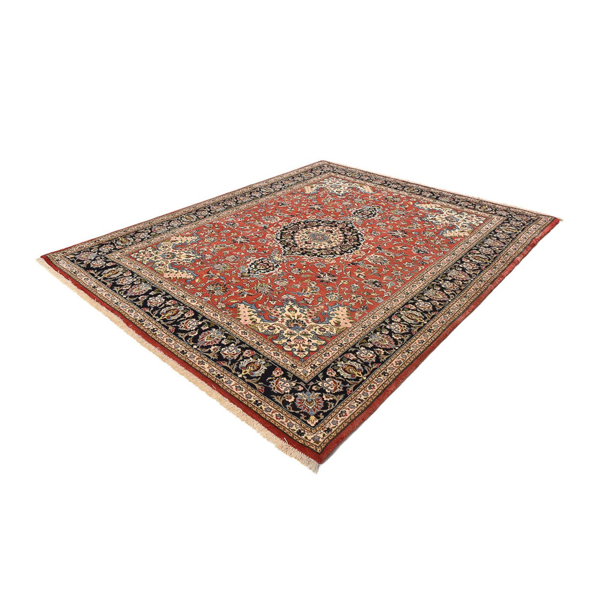 Alfombra Persa - Ghom - Royal - 220 x 141 cm - rojo