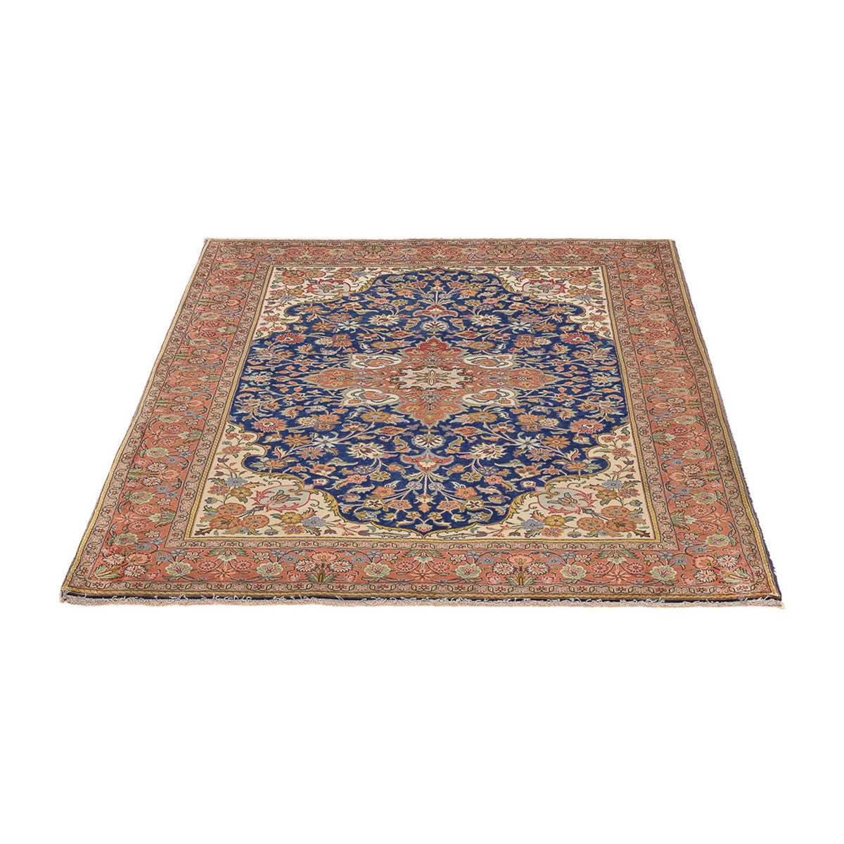 Alfombra Persa - Ghom - Royal - 208 x 137 cm - azul oscuro