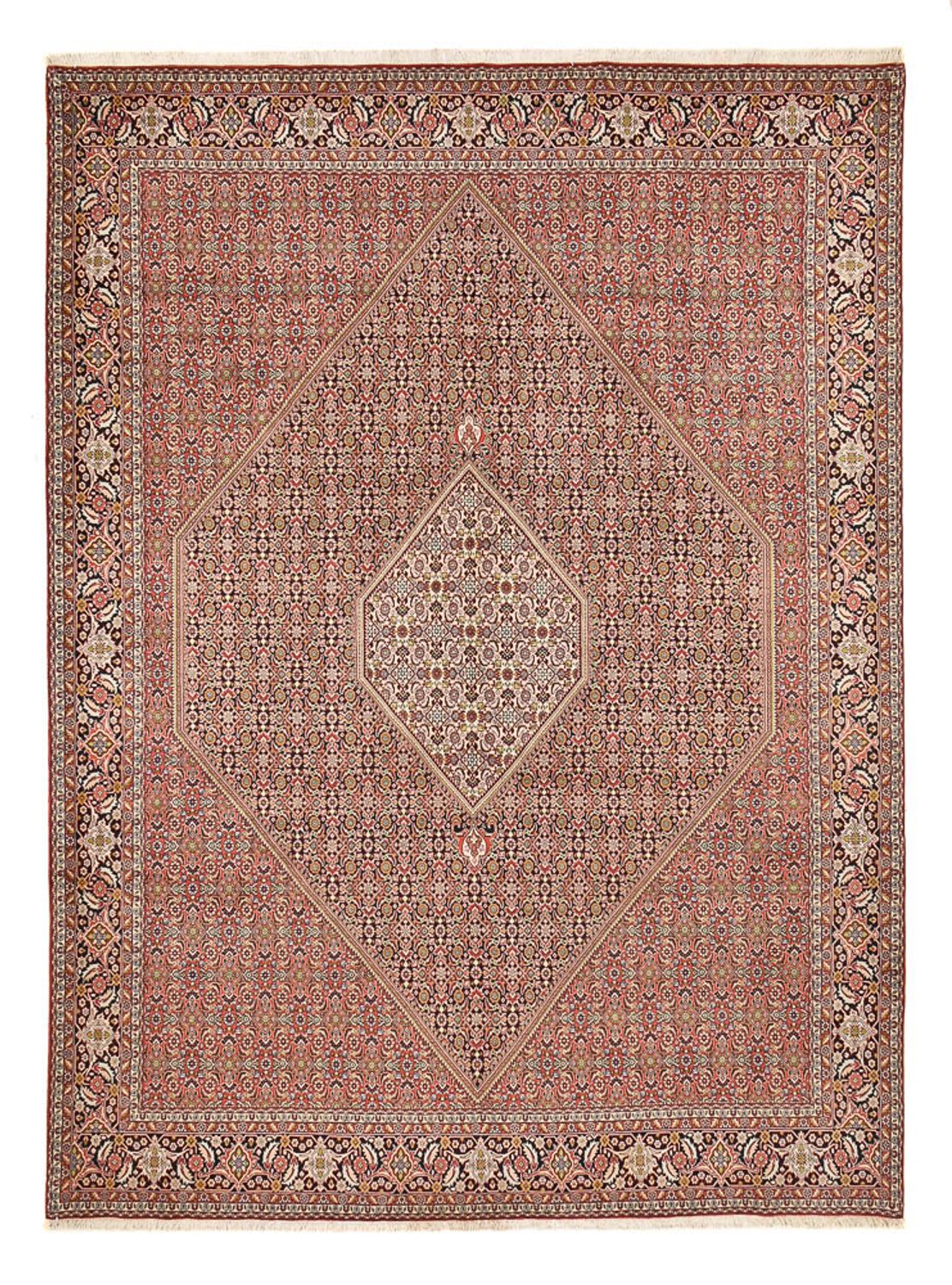 Alfombra persa - Bidjar - 403 x 301 cm - rojo burdeos