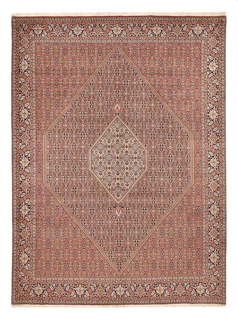 Alfombra persa - Bidjar - 403 x 301 cm - rojo burdeos