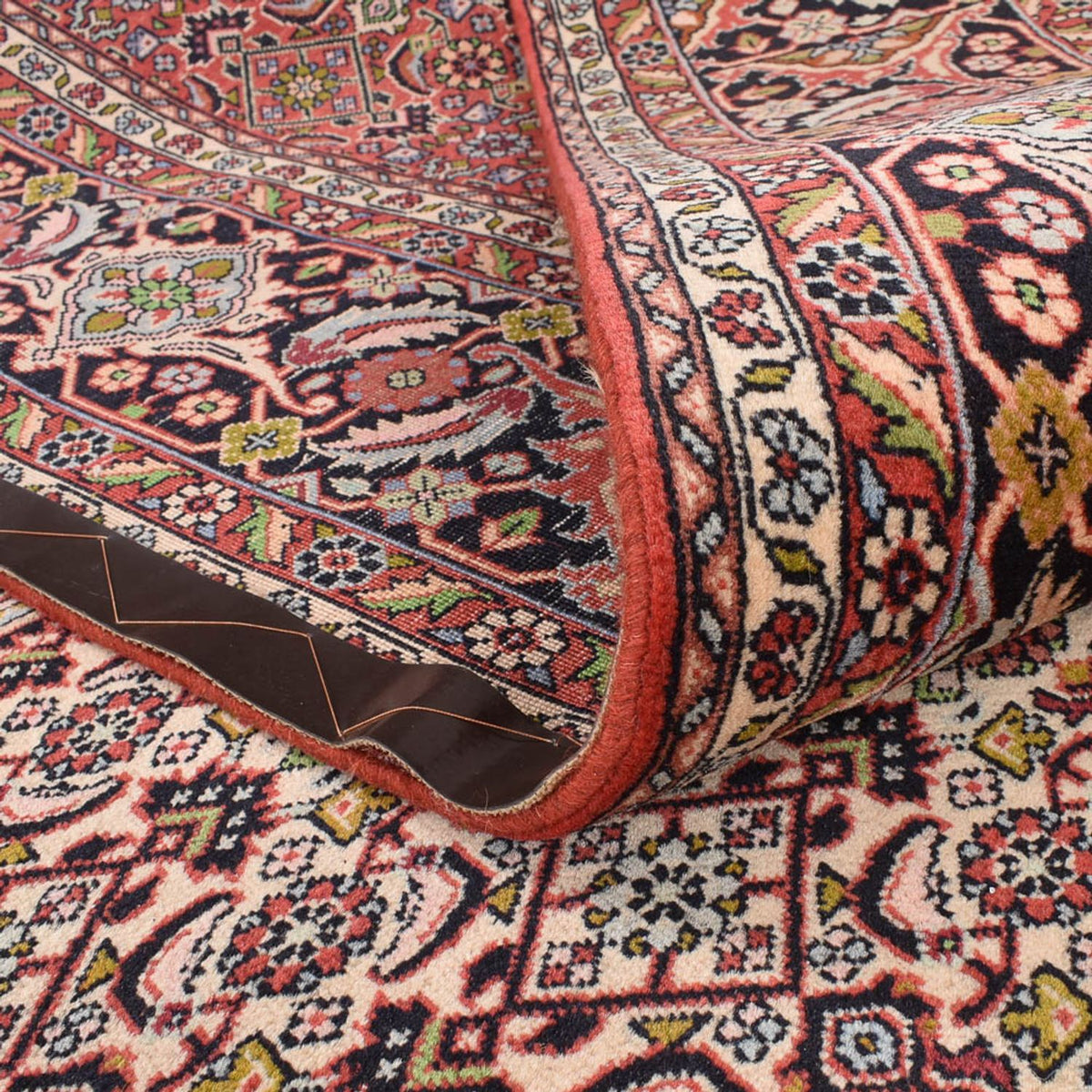 Alfombra persa - Bidjar - 403 x 301 cm - rojo burdeos