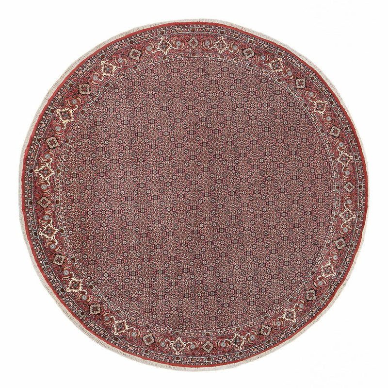 Alfombra persa - Bidjar redondo  - 300 x 300 cm - rojo oscuro