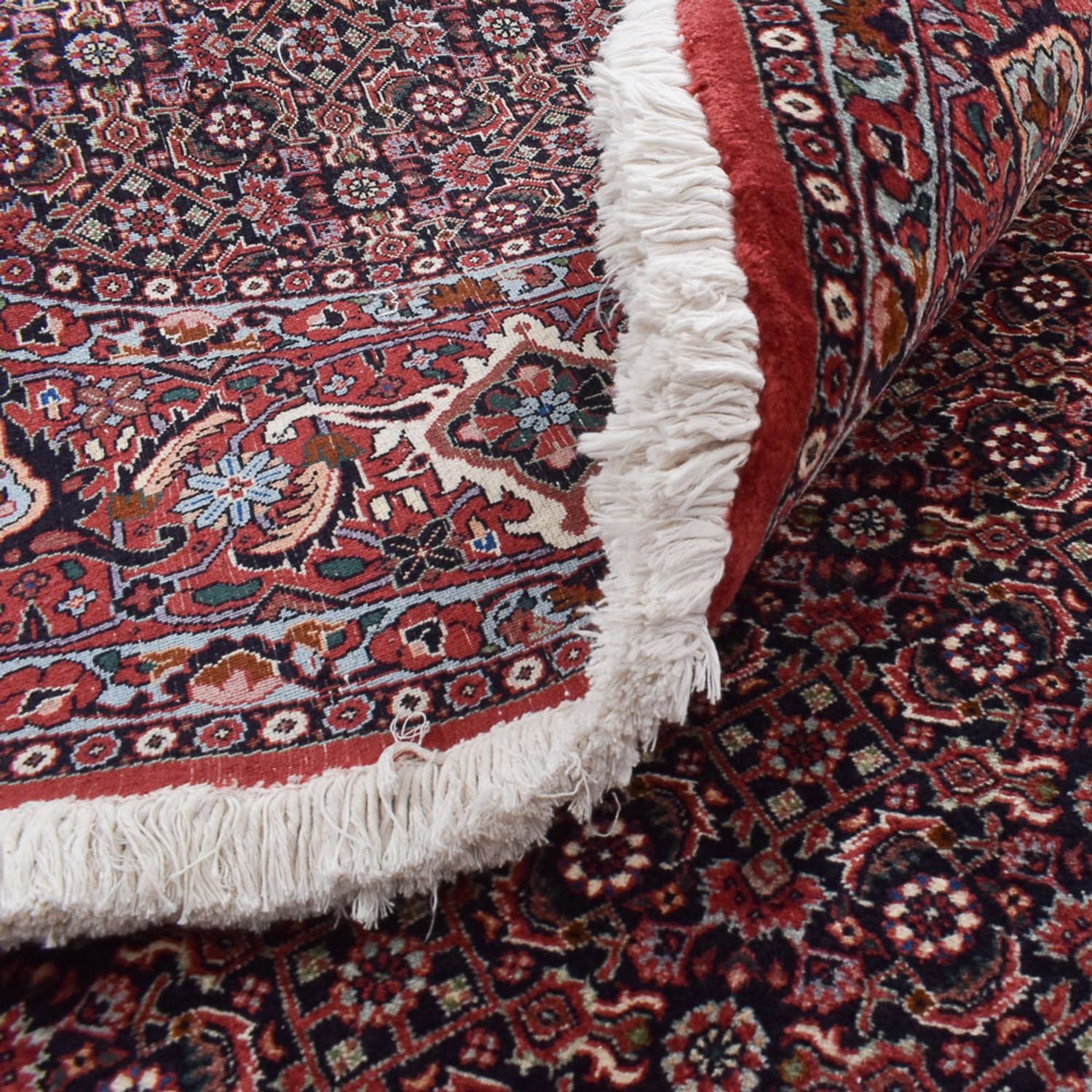 Alfombra persa - Bidjar redondo  - 300 x 300 cm - rojo oscuro