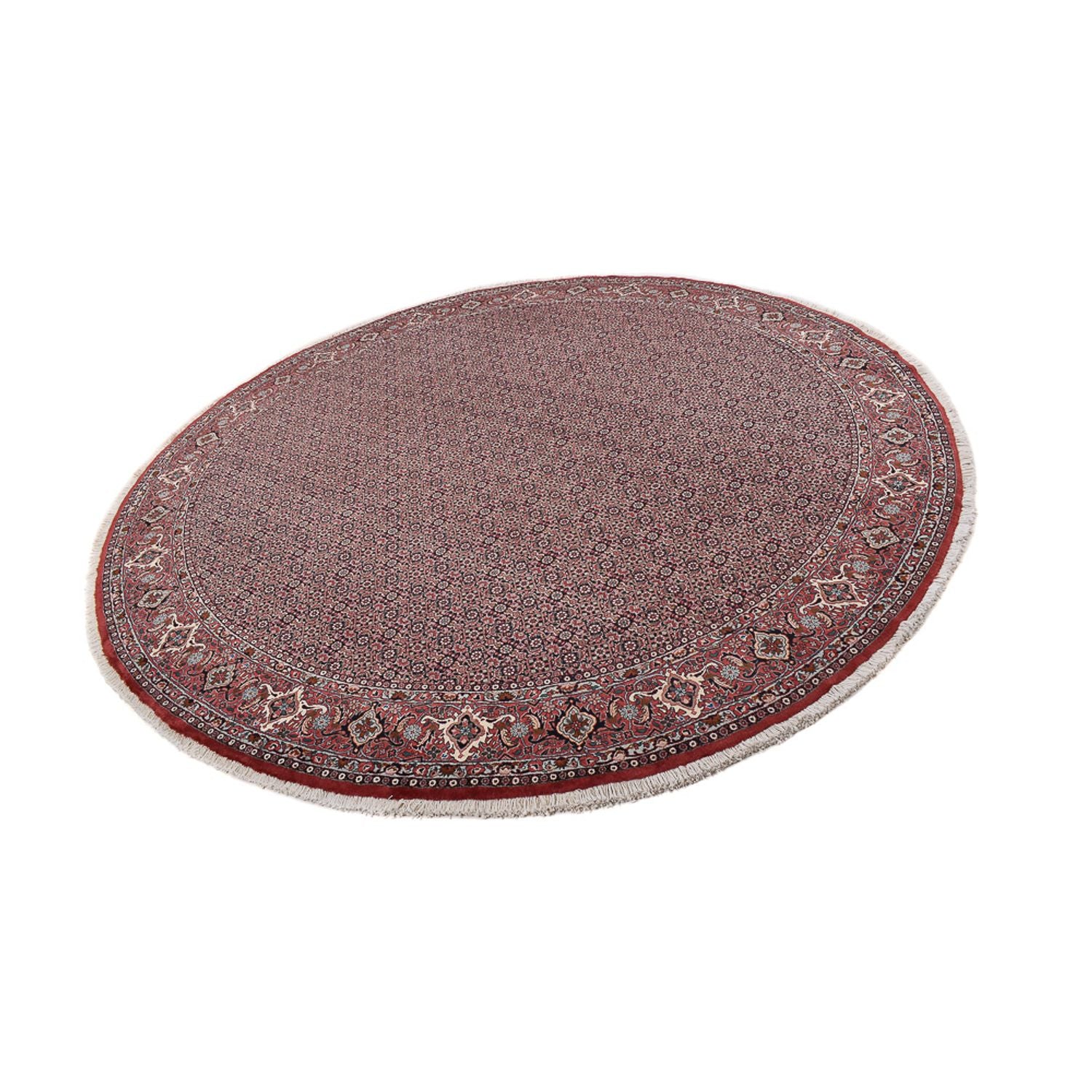 Alfombra persa - Bidjar redondo  - 300 x 300 cm - rojo oscuro