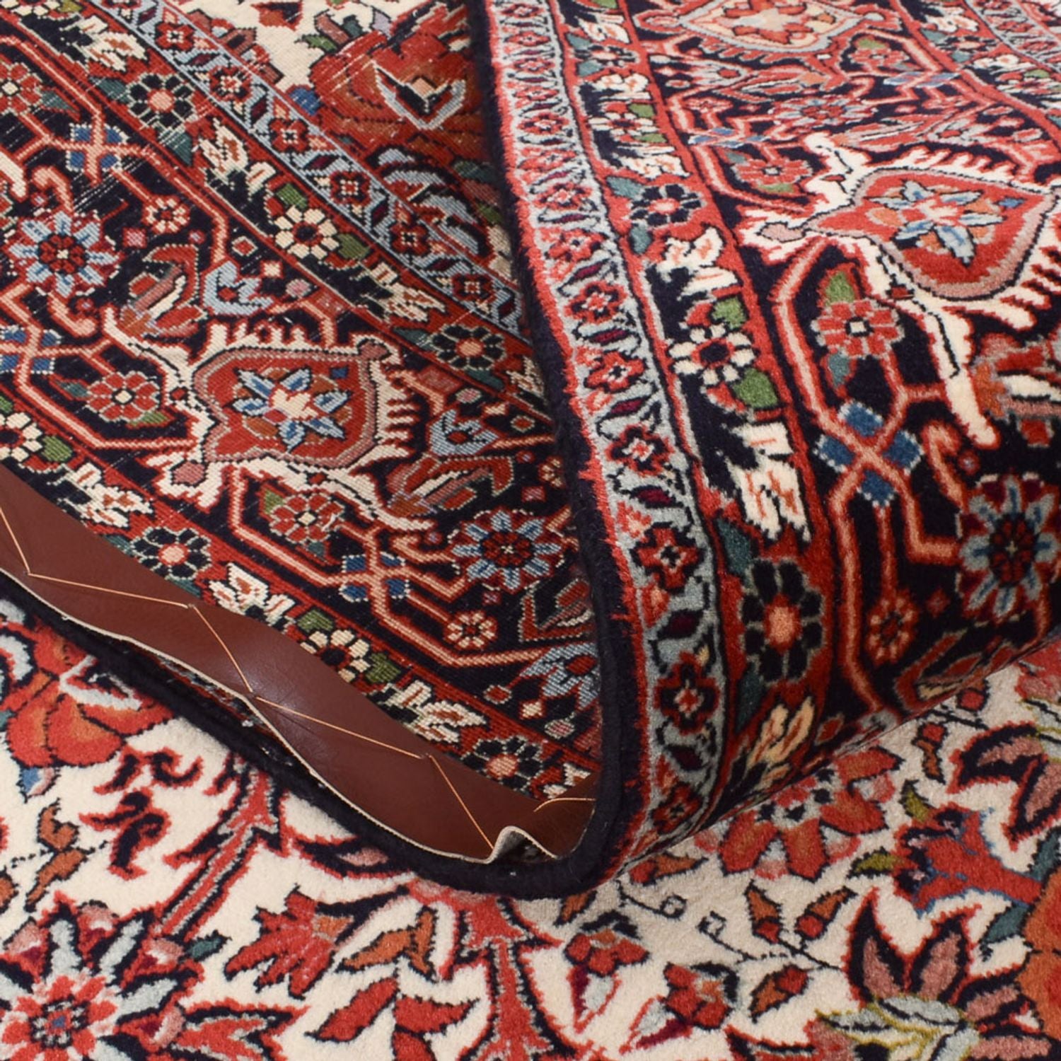 Alfombra de pasillo Alfombra persa - Bidjar - 388 x 157 cm - óxido