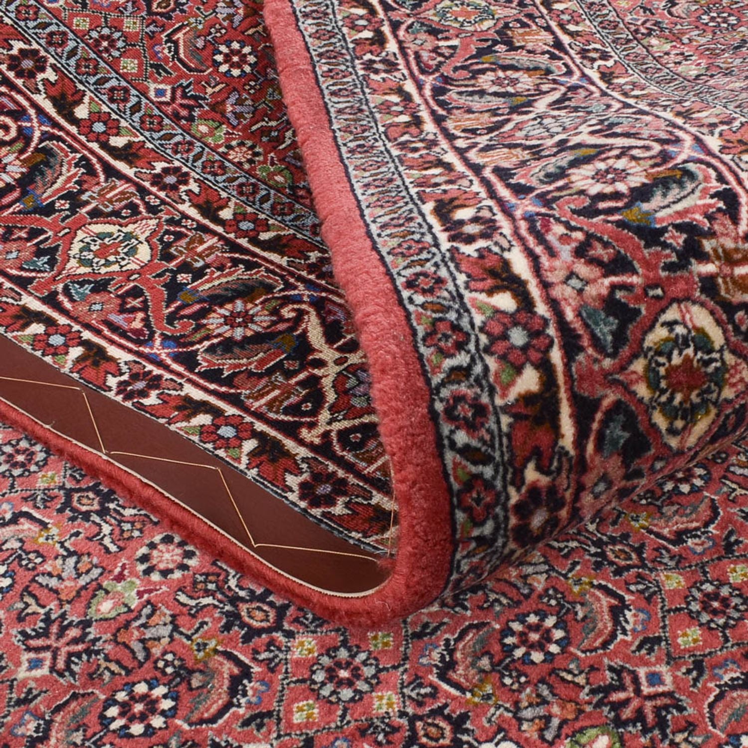 Alfombra de pasillo Alfombra persa - Bidjar - 393 x 152 cm - óxido