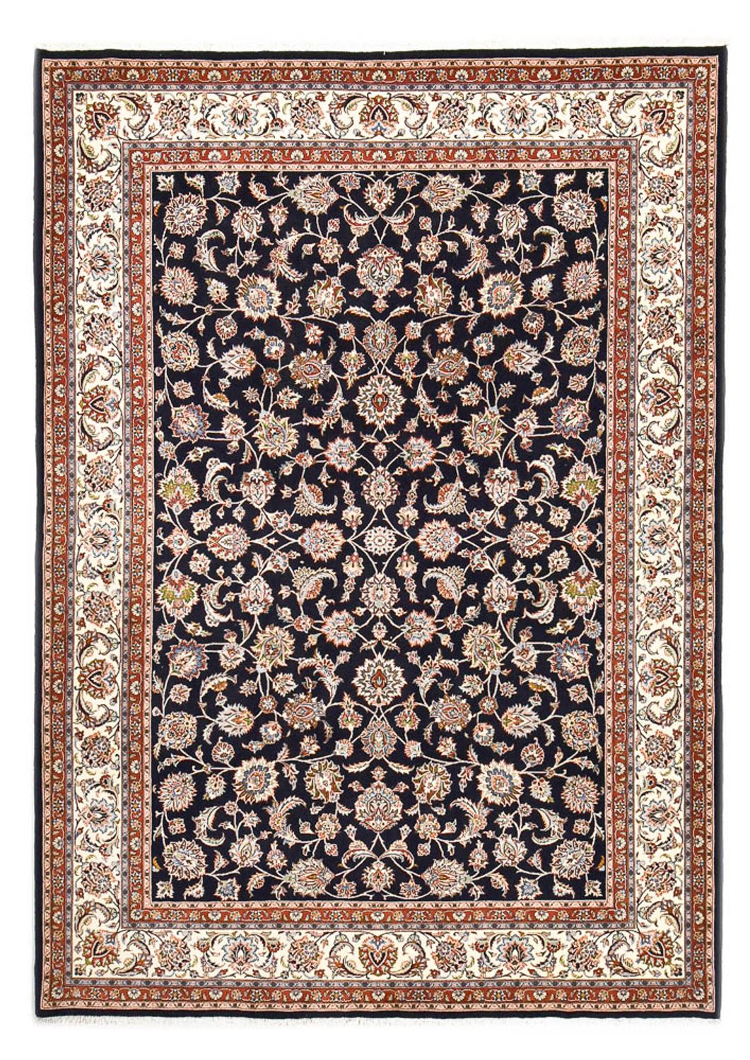Alfombra persa - Clásica - Real - 343 x 250 cm - azul oscuro