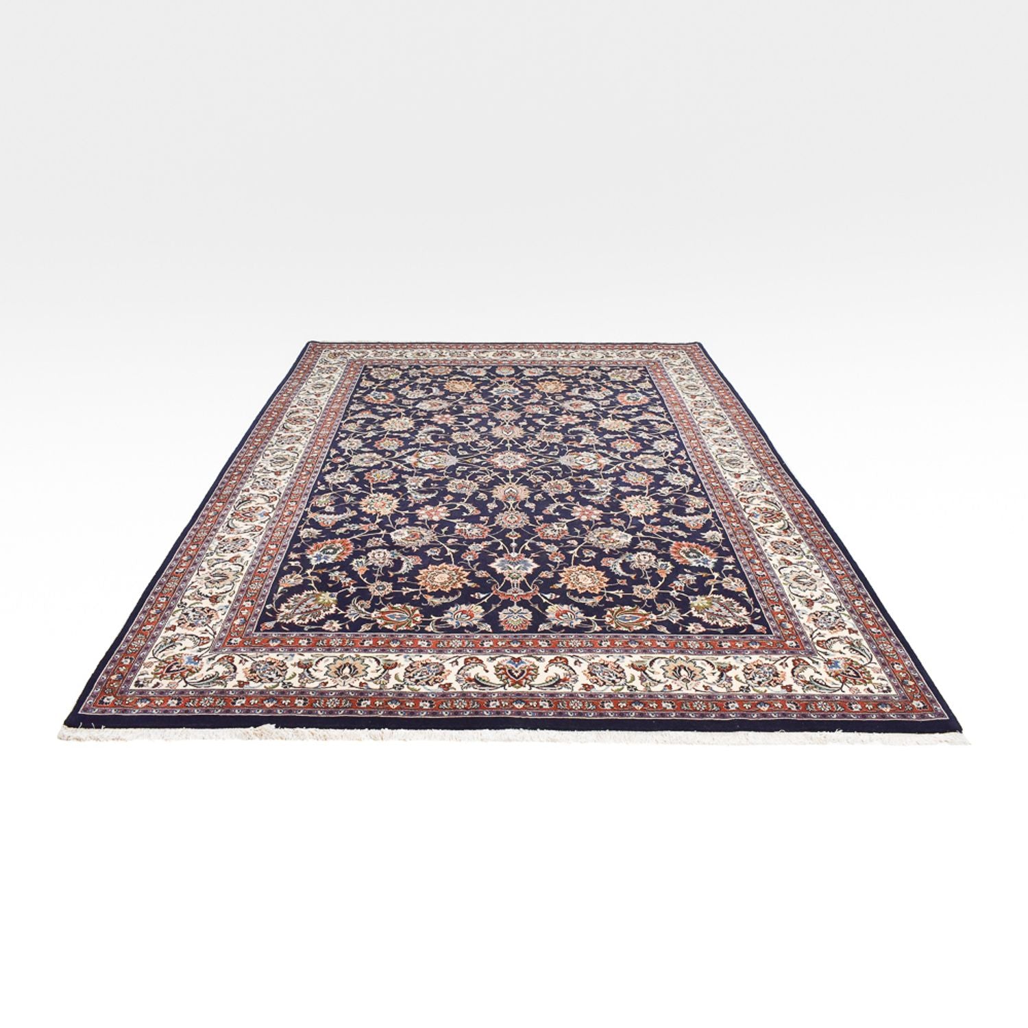 Alfombra persa - Clásica - Real - 343 x 250 cm - azul oscuro