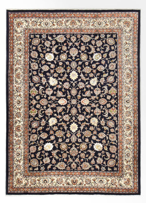 Alfombra persa - Clásica - Real - 345 x 241 cm - azul oscuro