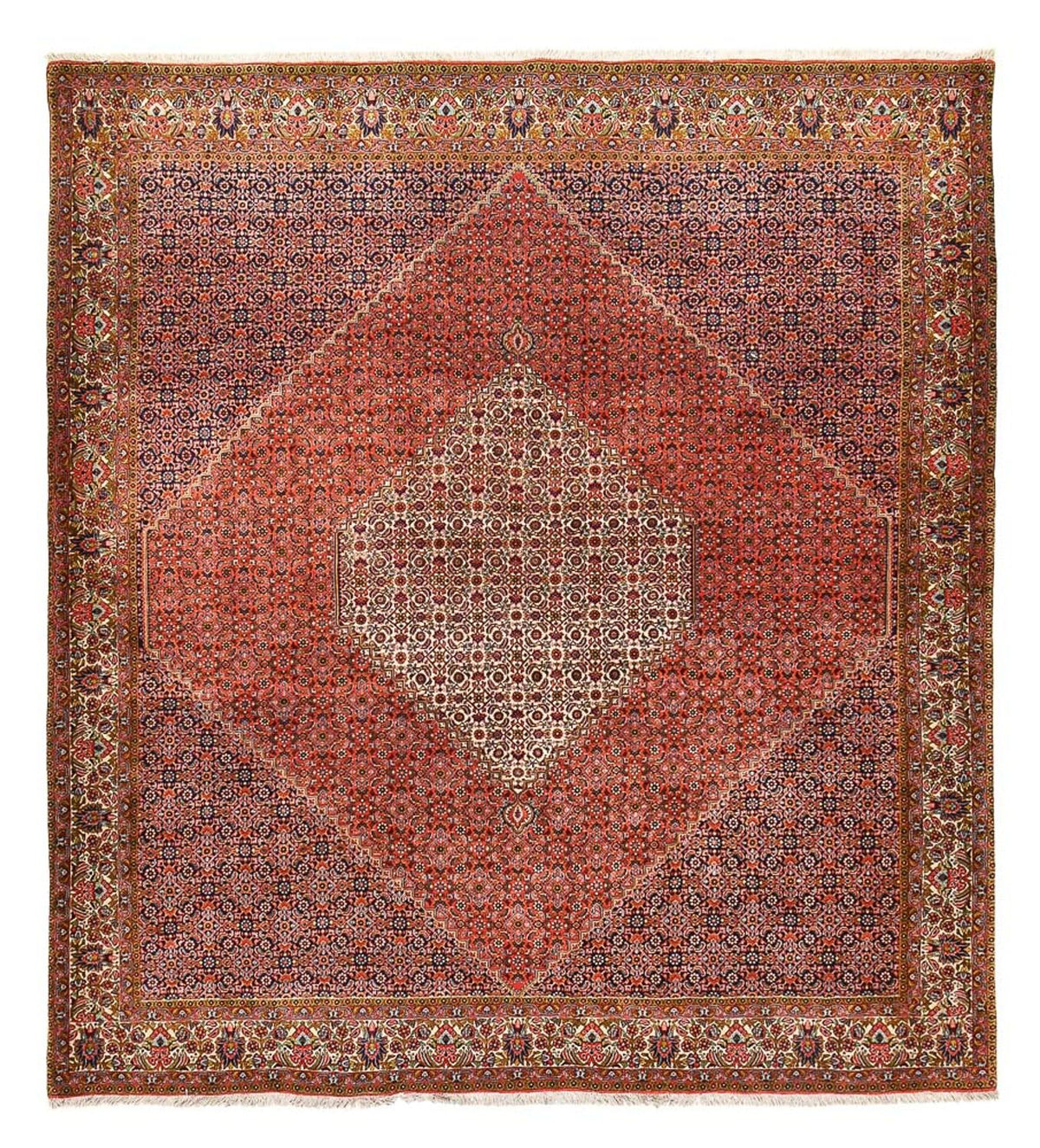 Alfombra persa - Bidjar - 294 x 260 cm - rojo