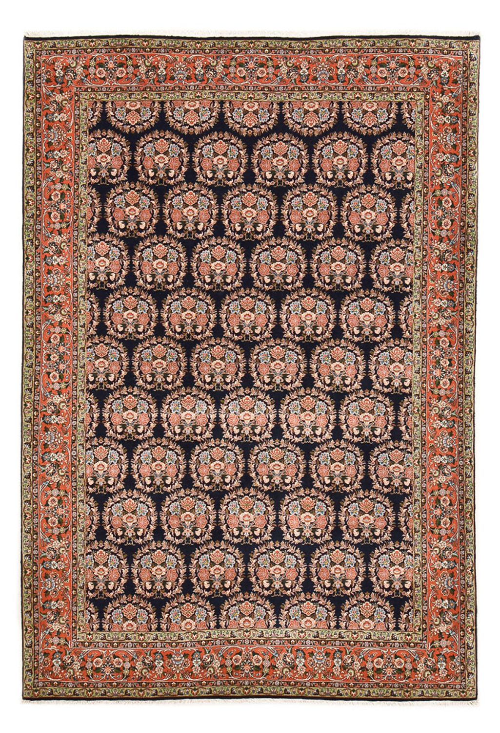 Alfombra persa - Bidjar - 296 x 203 cm - azul oscuro