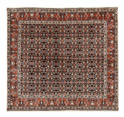Alfombra persa - Bidjar cuadrado  - 254 x 243 cm - rojo oscuro