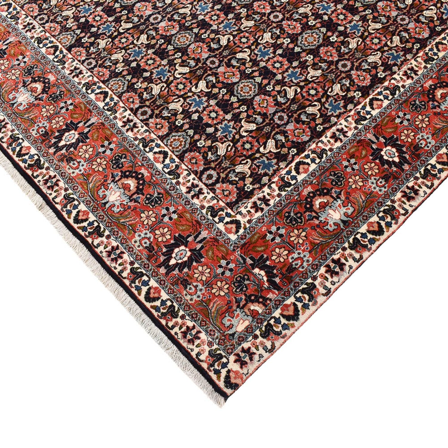Alfombra persa - Bidjar cuadrado  - 254 x 243 cm - rojo oscuro