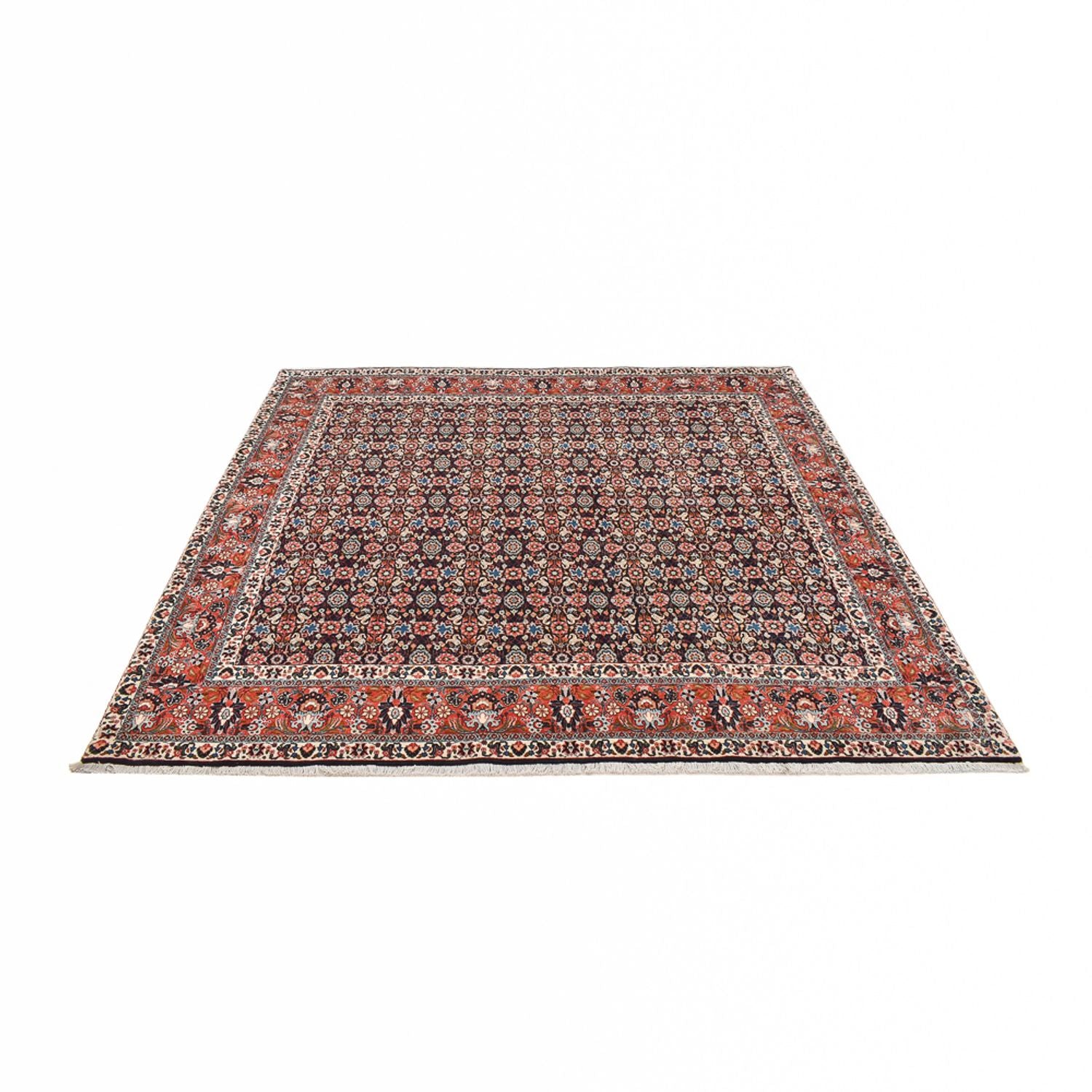 Alfombra persa - Bidjar cuadrado  - 254 x 243 cm - rojo oscuro