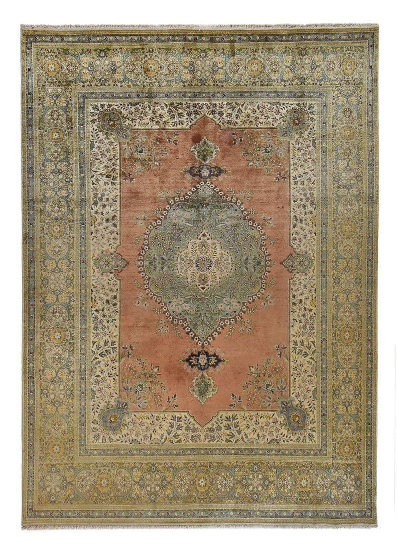 Alfombra persa - Clásica - 410 x 298 cm - verde oliva