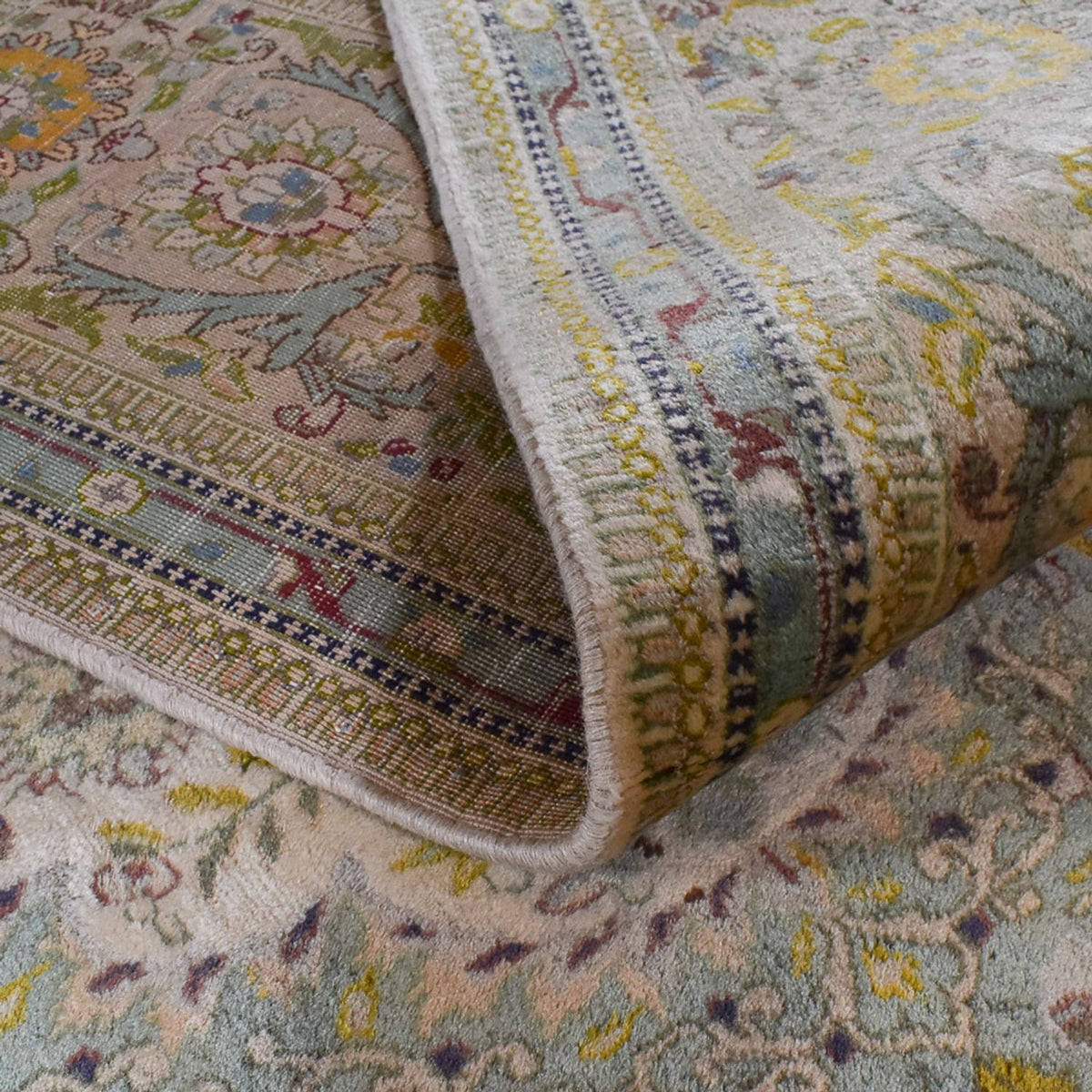 Alfombra persa - Clásica - 410 x 298 cm - verde oliva