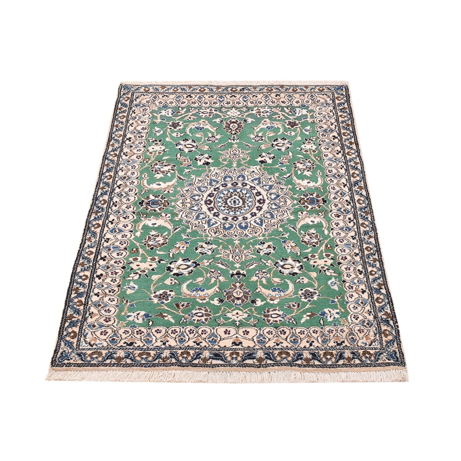 Alfombra Persa - Nain - Real - 140 x 87 cm - verde