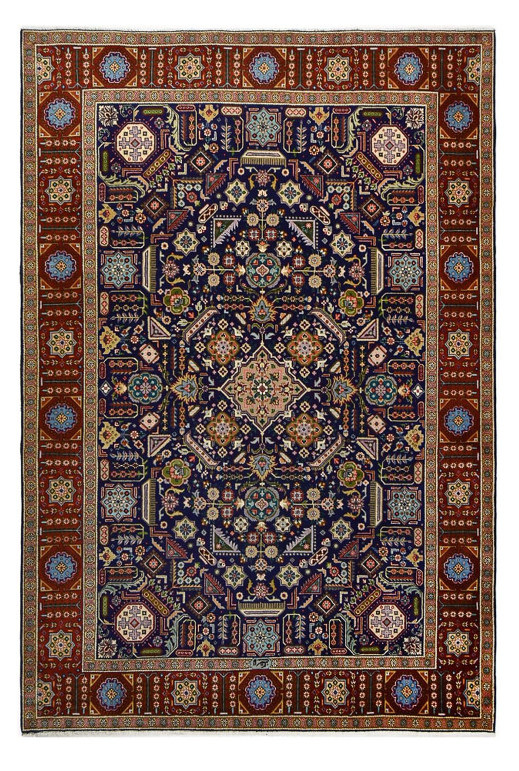 Alfombra persa - Nómada - 298 x 205 cm - rojo vino
