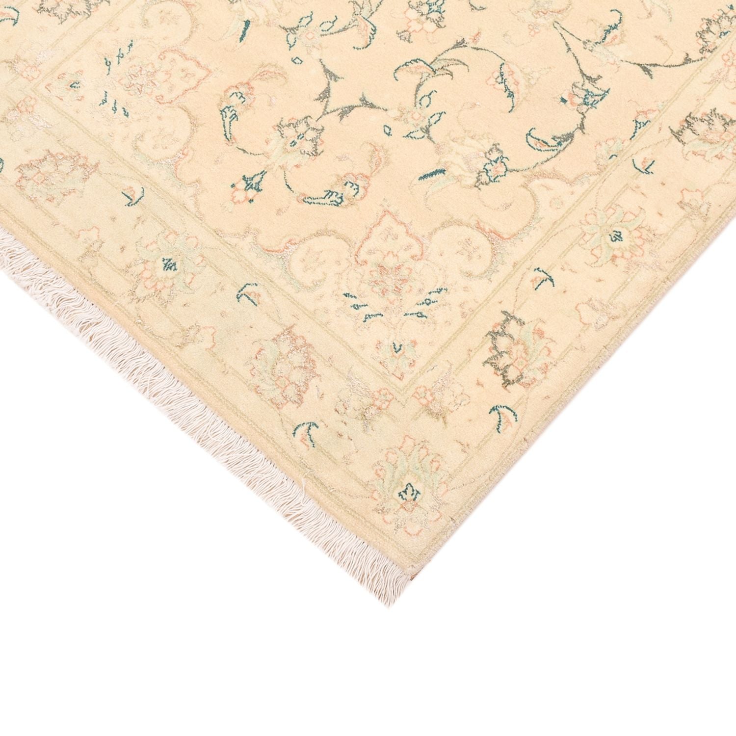 Alfombra de pasillo Alfombra Persa - Tabriz - Real - 203 x 77 cm - beige claro