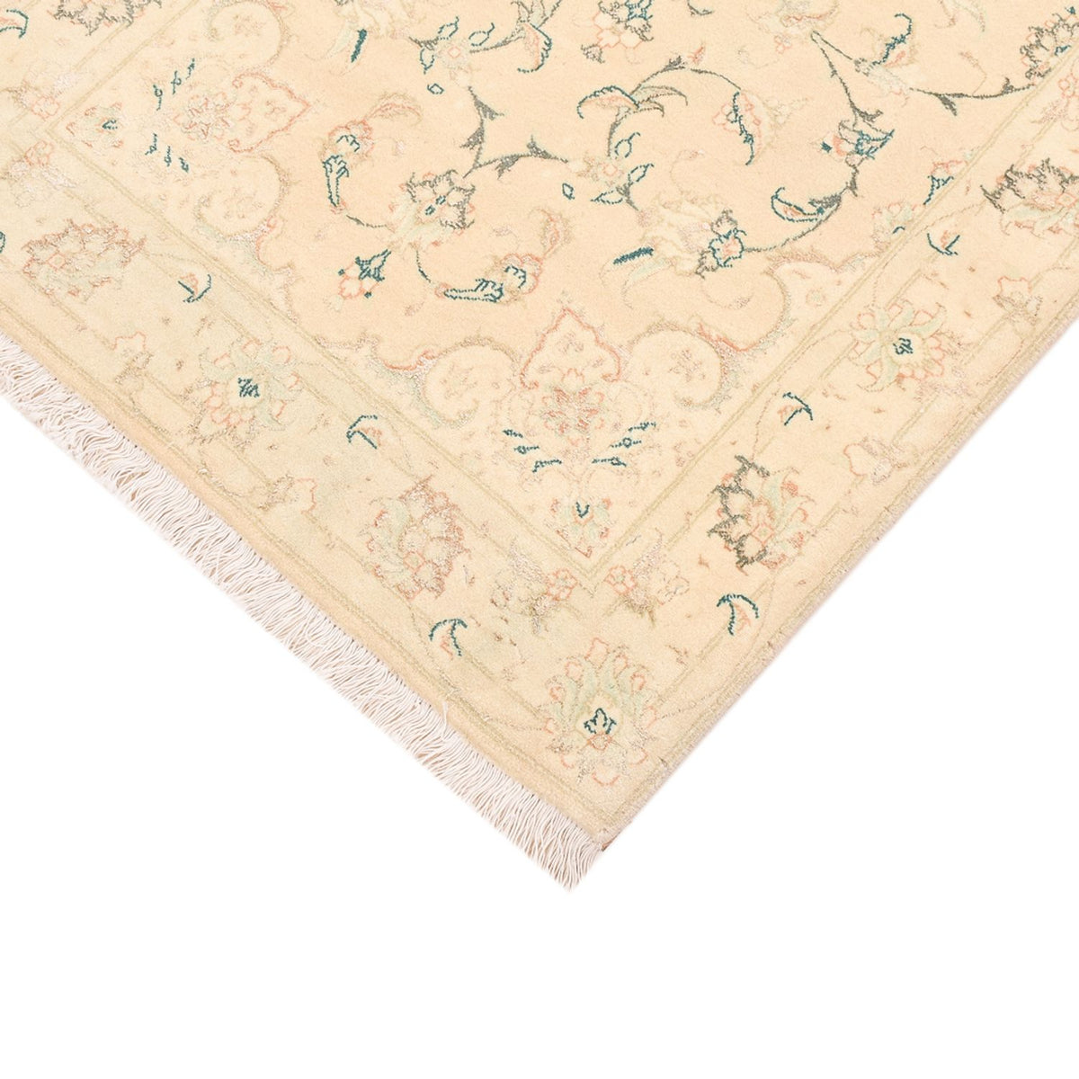 Alfombra de pasillo Alfombra Persa - Tabriz - Real - 203 x 77 cm - beige claro