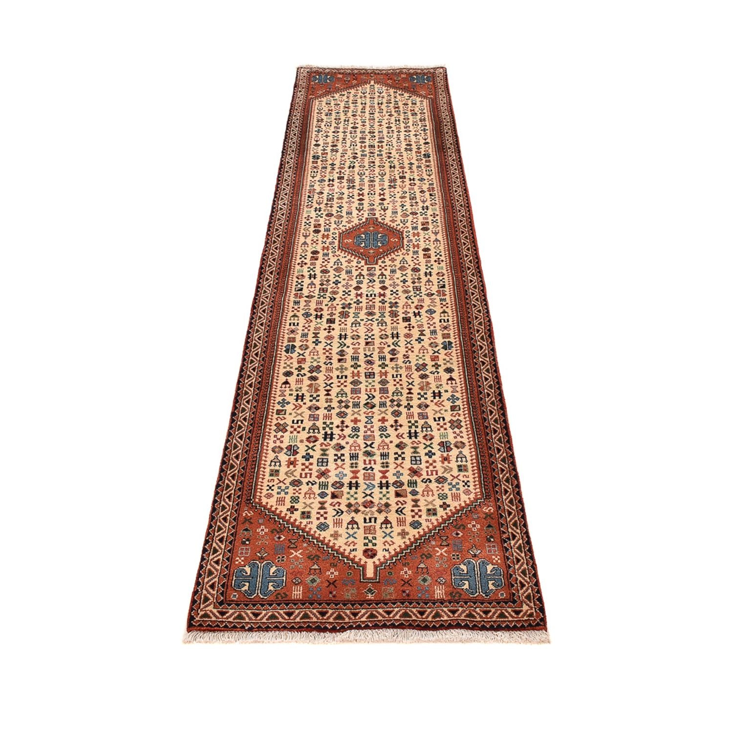 Alfombra de pasillo Alfombra persa - Nómada - 292 x 66 cm - beige