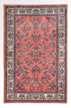 Alfombra persa - Clásica - 200 x 126 cm - rojo