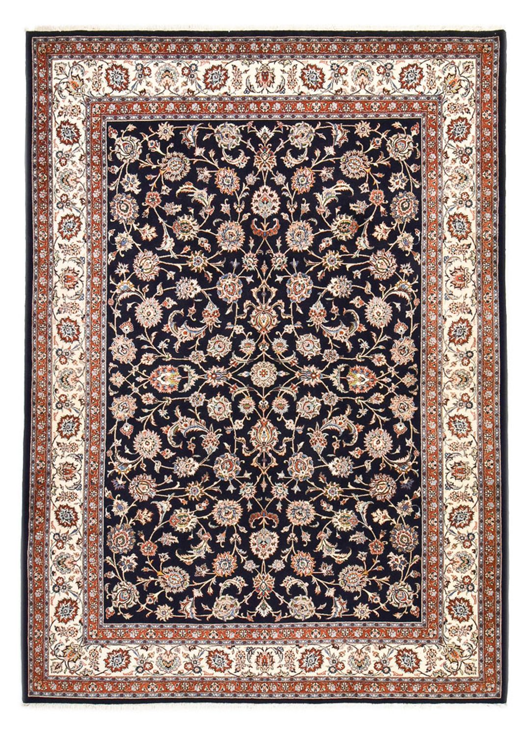 Alfombra persa - Clásica - Real - 350 x 254 cm - azul oscuro