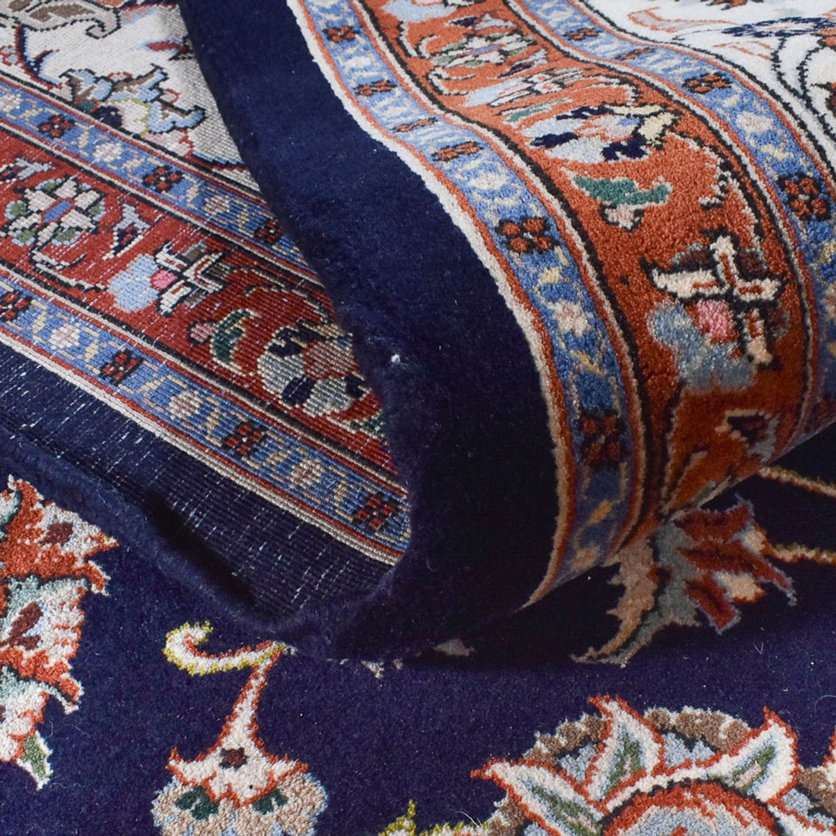 Alfombra persa - Clásica - Real - 350 x 254 cm - azul oscuro