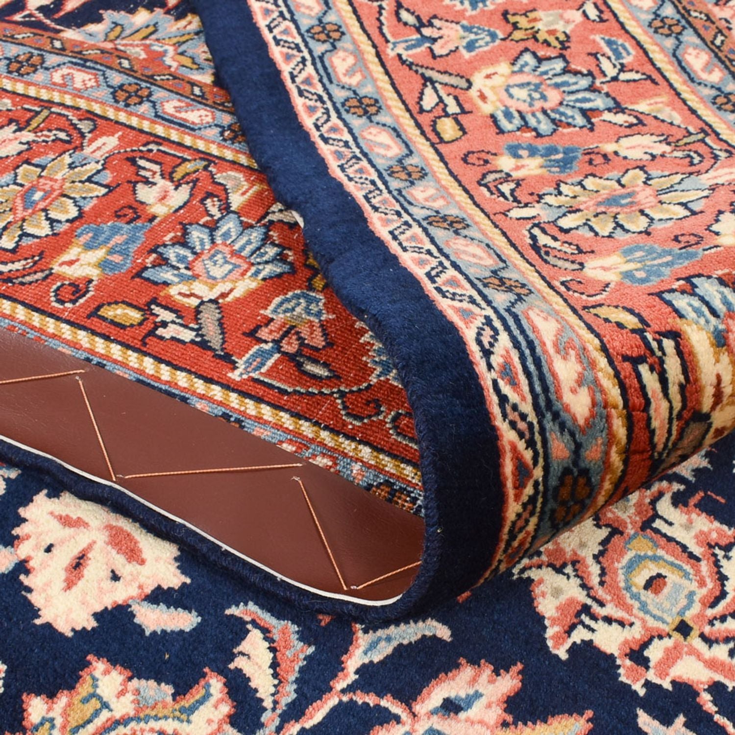 Alfombra persa - Keshan - 234 x 143 cm - azul oscuro