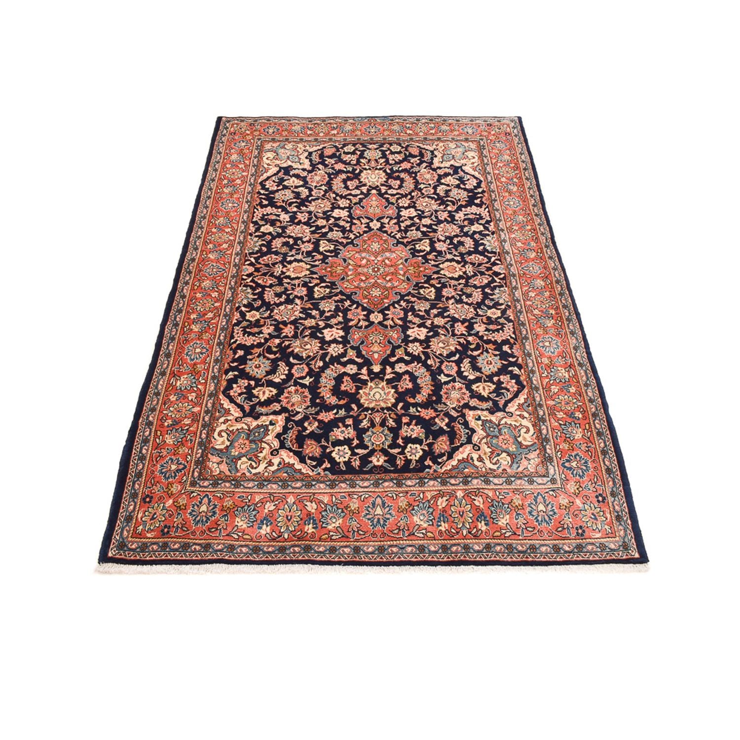 Alfombra persa - Keshan - 234 x 143 cm - azul oscuro