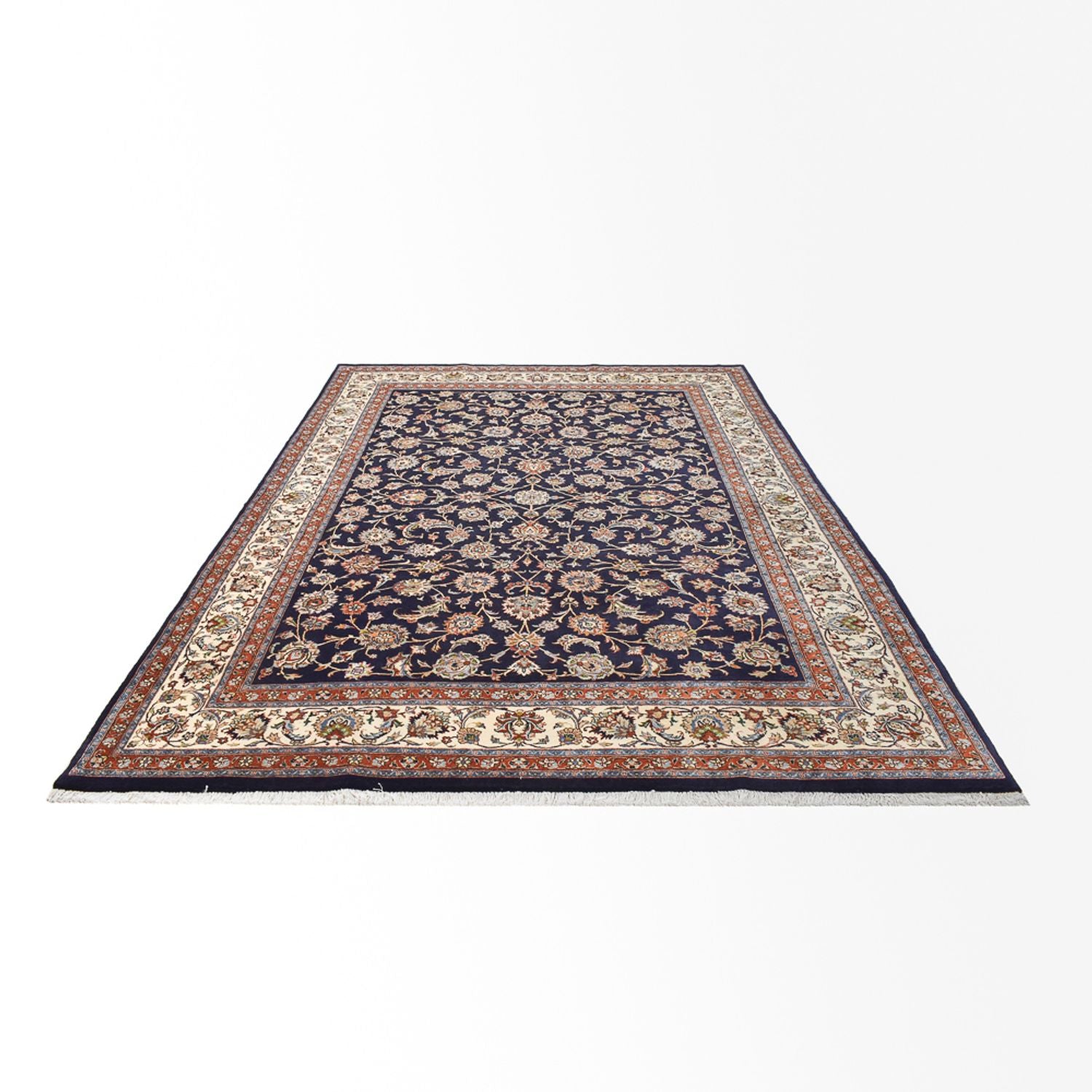 Alfombra persa - Clásica - Real - 338 x 243 cm - azul oscuro