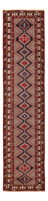 Alfombra de pasillo Alfombra persa - Nómada - 388 x 92 cm - rojo burdeos