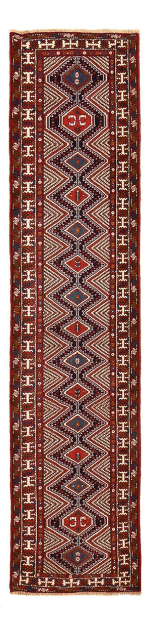 Alfombra de pasillo Alfombra persa - Nómada - 388 x 92 cm - rojo burdeos