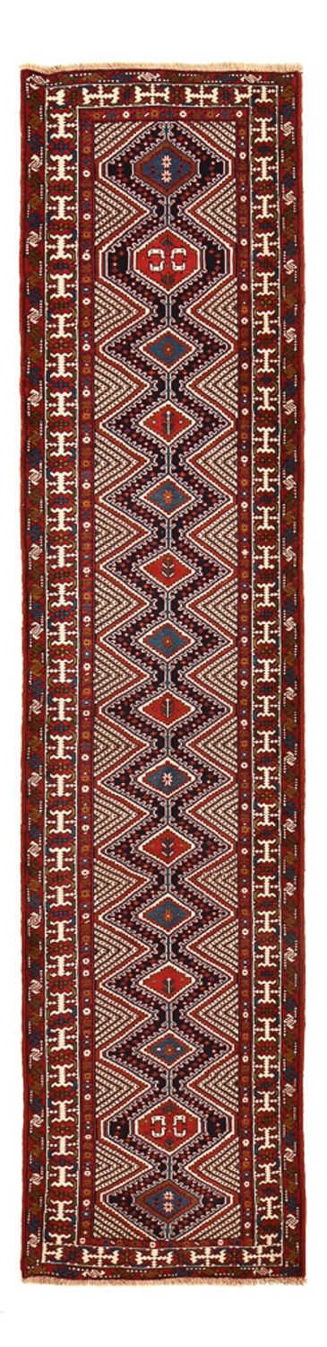 Alfombra de pasillo Alfombra persa - Nómada - 388 x 92 cm - rojo burdeos