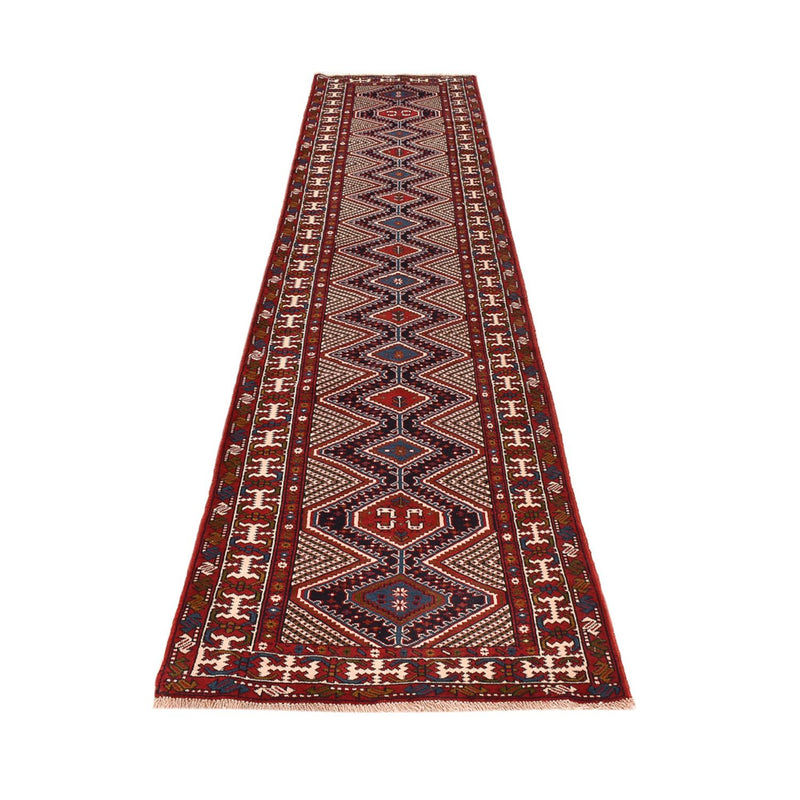 Alfombra de pasillo Alfombra persa - Nómada - 388 x 92 cm - rojo burdeos