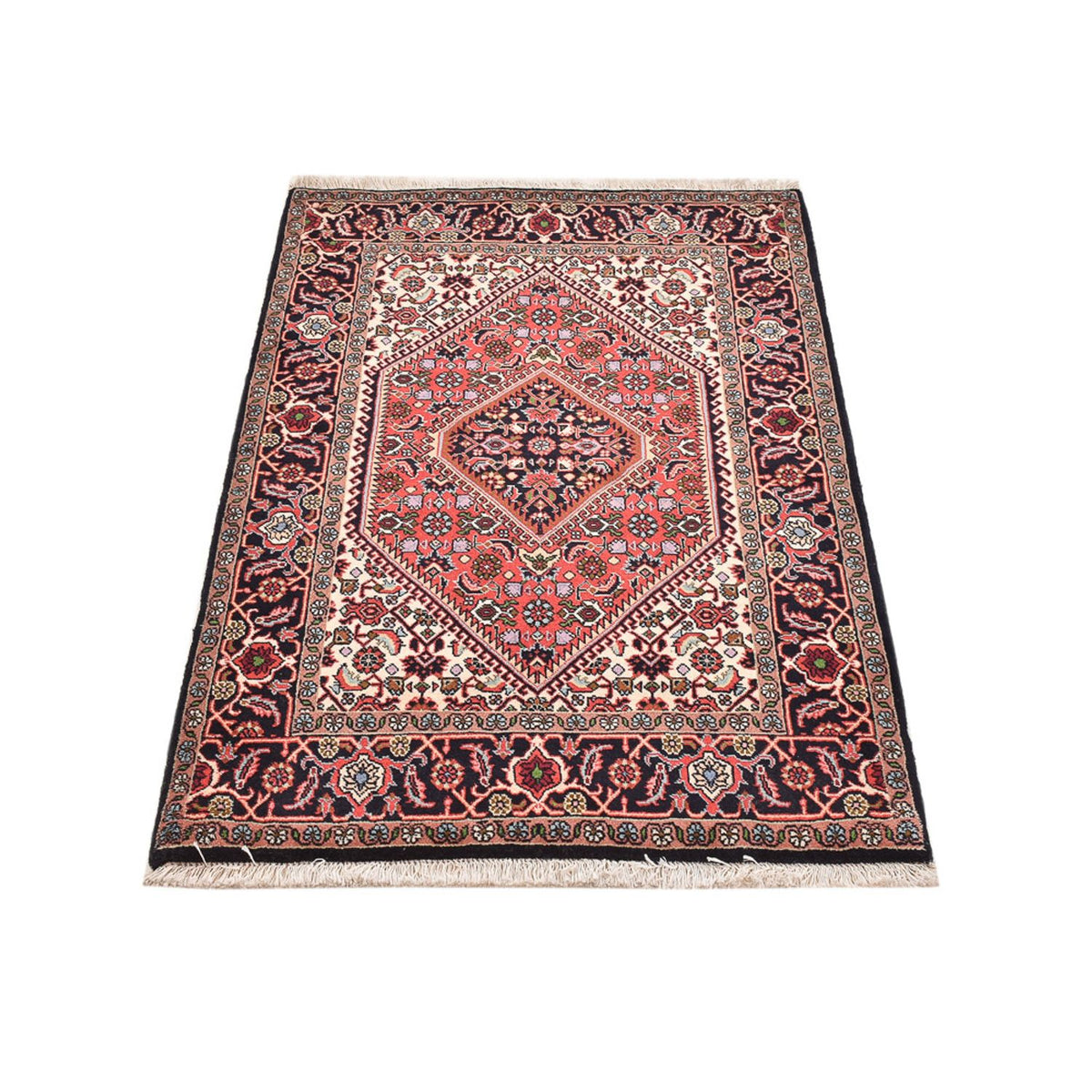 Alfombra persa - Bidjar - 132 x 83 cm - rojo claro