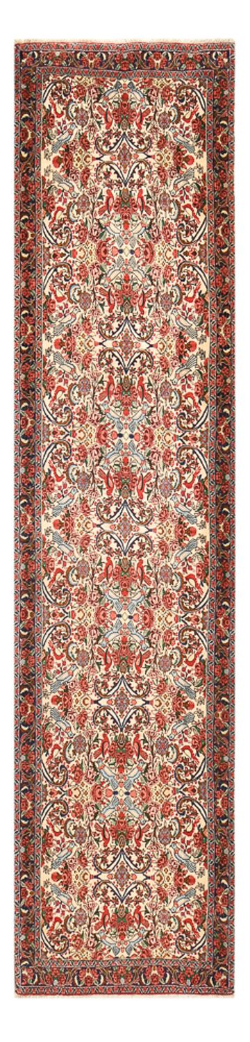Alfombra de pasillo Alfombra persa - Bidjar - 404 x 96 cm - rojo claro