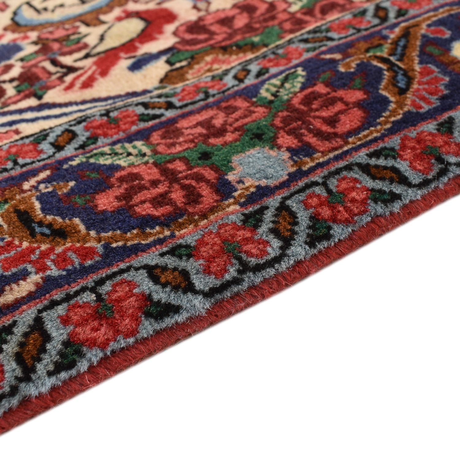 Alfombra de pasillo Alfombra persa - Bidjar - 404 x 96 cm - rojo claro