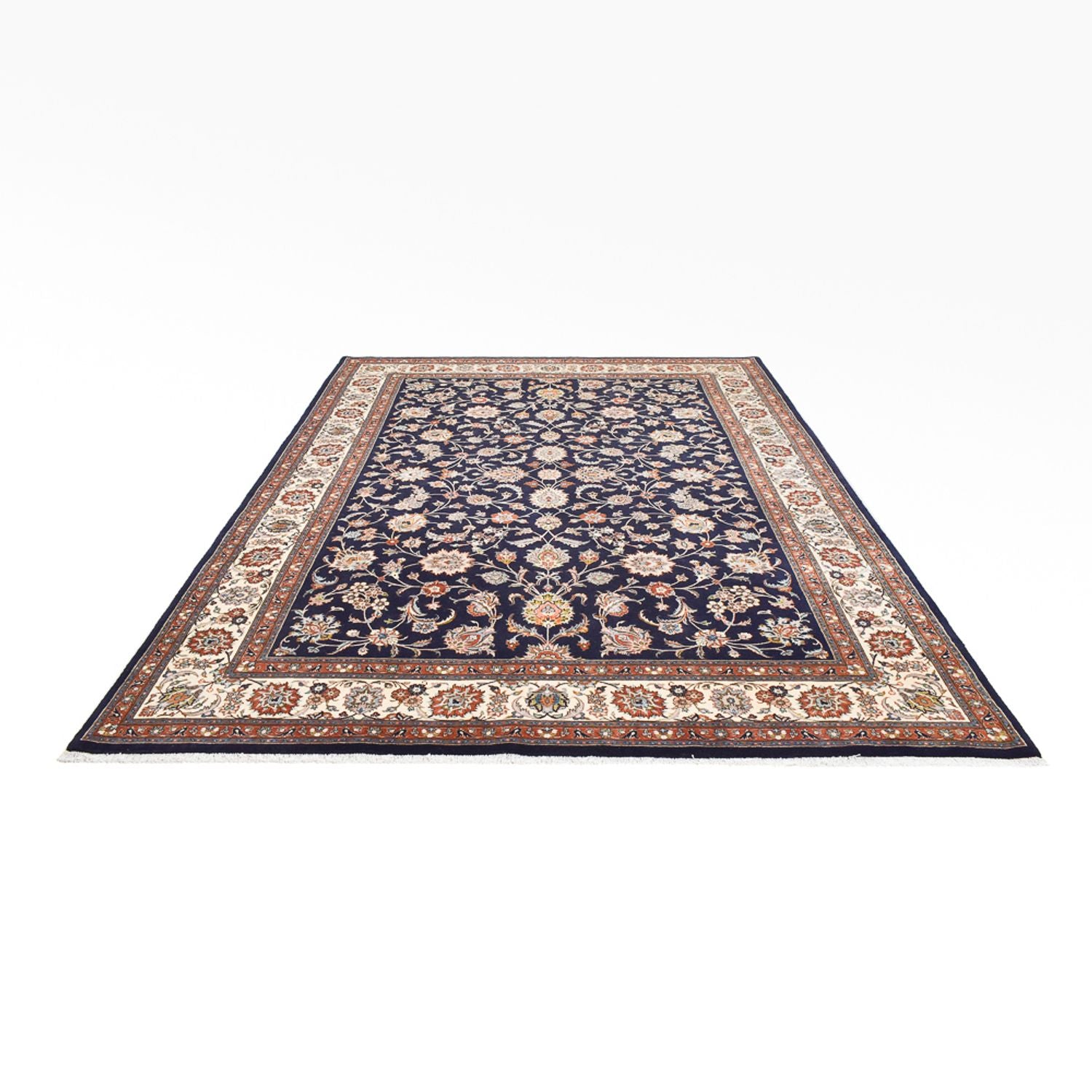 Alfombra persa - Clásica - Real - 345 x 246 cm - azul oscuro