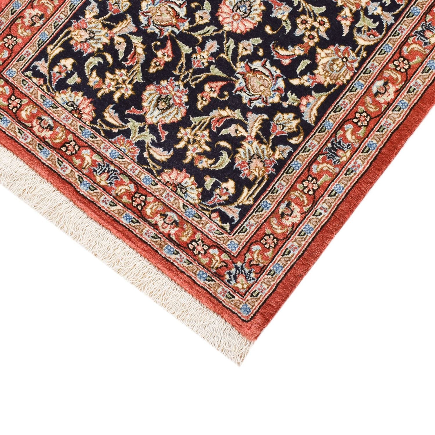 Alfombra de pasillo Alfombra Persa - Ghom - Royal - 197 x 54 cm - beige oscuro