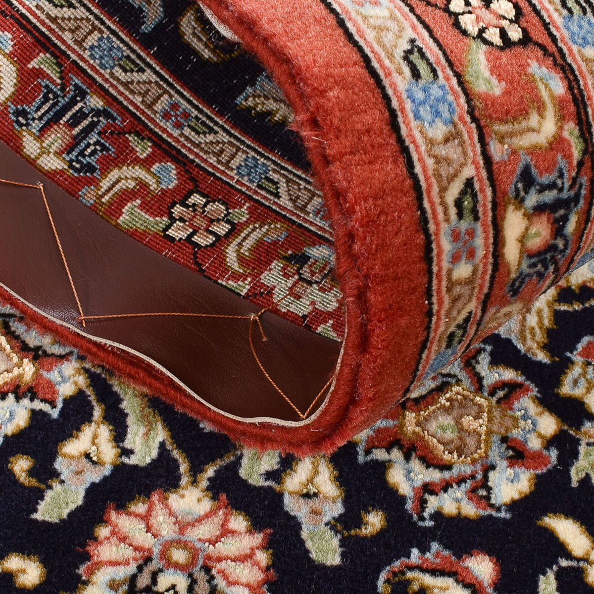 Alfombra de pasillo Alfombra Persa - Ghom - Royal - 197 x 54 cm - beige oscuro