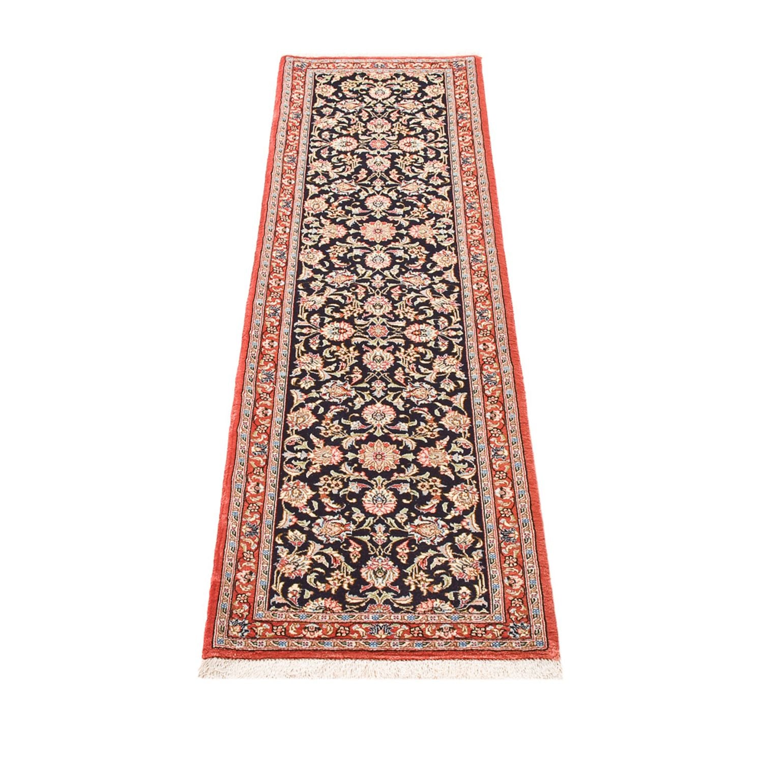Alfombra de pasillo Alfombra Persa - Ghom - Royal - 197 x 54 cm - beige oscuro